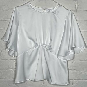 Express White Satin Blouse